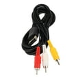 thumbnail image 2 of funtasica AV Composite Cable For Audio Video Cord TV Adapter Wire 6ft Pure, 2 of 8
