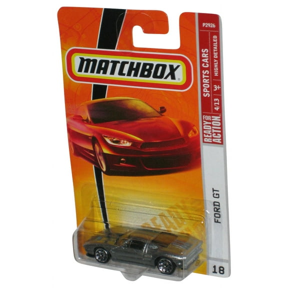 Matchbox Sports Cars 4/13 (2008) Silver Ford GT Toy Car #18