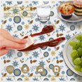 thumbnail image 6 of Pioneer Flower Floral Print Pattern Round Tablecloth 60 X 60 Inch, Wrinkle Resistant Wipeable Table Cloth for Kitchen Dining Picnic Patio Party, 6 of 6