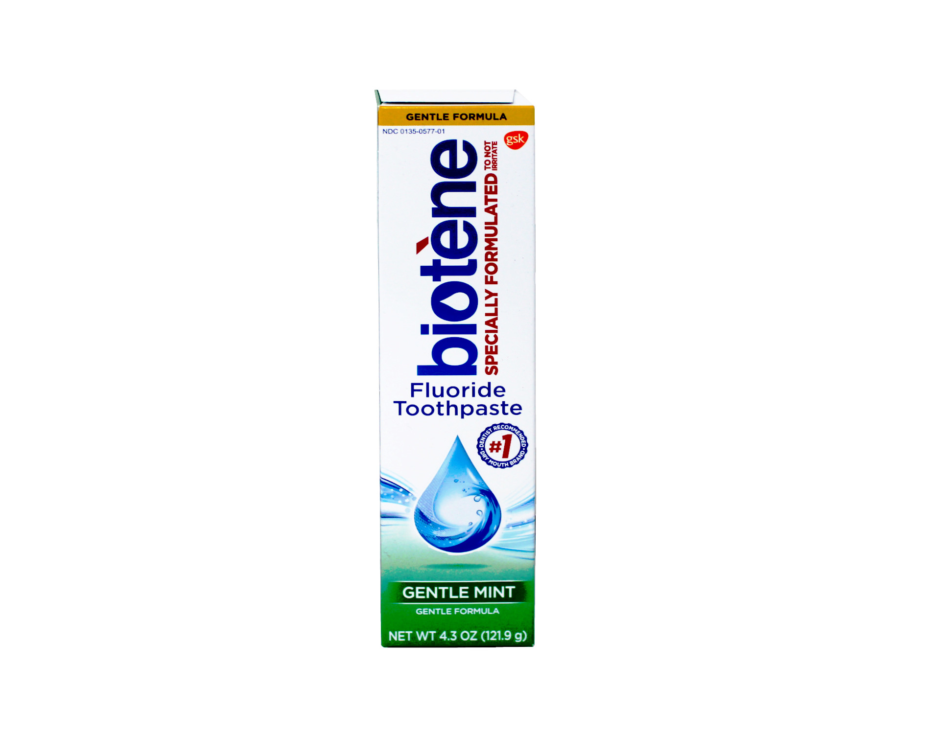 Biotene Fluoride Toothpaste Gentle Mint, 4.3 oz