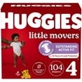 thumbnail image 3 of Huggies Little Movers Baby Diapers, Size 4 (22-37 lbs), 104 Ct (Select for More), 3 of 17