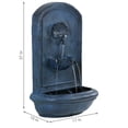 thumbnail image 3 of Sunnydaze Seaside Outdoor Wall Fountain with Electric Pump - 27" H - Lead, 3 of 7