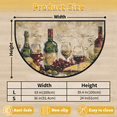 thumbnail image 3 of CURLYOOT Grapes Old Wine Vintage Half Round Door Mat 24'' x 36'', Indoor Outdoor Entrance Rug, Semi Circular Area Rug, Non Slip Washable Absorbent Doormat, Laundry Room Rug, 3 of 7