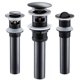 thumbnail image 3 of 1 pieza (negro) Tapón de desagüe para grifo de lavabo de una sola pieza con pulsador emergente, para lavabos con orificios de desbordamiento, elija escurridor con desagüe, 3 of 3