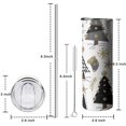 thumbnail image 5 of 20oz White Christmas Tree and Snowflake Pattern Skinny Tumblers Stainless Steel Tumbler with Lid and Straw,Vacuum Insulated Double Wall Travel Tumbler Cups with Cleaning Brush for Coffee,Tea, 5 of 6