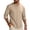02#Khaki, variant on Men's Linen Shirts Henley T-Shirts Long Sleeve Casual Beach T-Shirts Solid Tops Shirts for Men