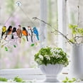thumbnail image 4 of Multicolor Birds on a Wire High Stained Suncatcher Window Panel Bird Series Ornaments Pendant Colorful bird Home Decoration Gift, 4 of 10