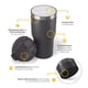 thumbnail image 4 of Vaso RTIC Essential, aislante, acero inoxidable, 500 ml, grafito, 4 of 6