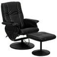 thumbnail image 2 of BizChair Massaging Heat Controlled Adjustable Recliner and Ottoman with Wrapped Base in Black LeatherSoft, 2 of 12