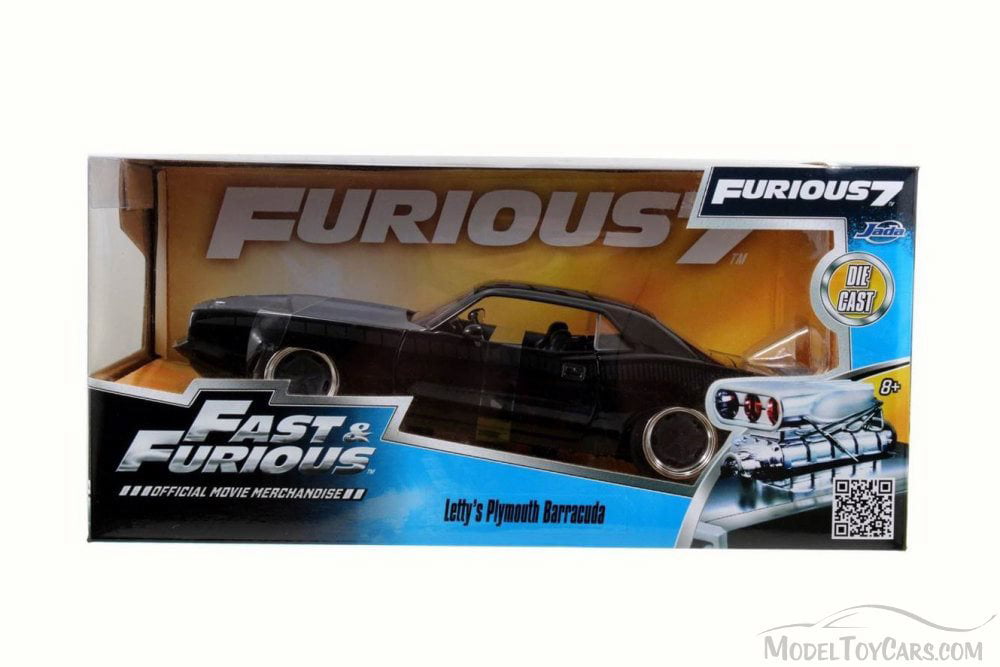 Fast & Furious 7 lettys PLYMOUTH BARRACUDA 1/24 SCALA DIECAST le funzioni di apertura 