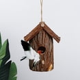 thumbnail image 3 of Casa de pájaros de para patio, de pájaro colgante creativo para pájaros, casa de incubación de pájaros para jardín al , 26x14x22.5cm CUTICAT casas de aves, 3 of 8