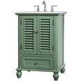 thumbnail image 3 of Elegant Decor Rhodes 24" Single Marble Top Bathroom Vanity in Vintage Mint, 3 of 16