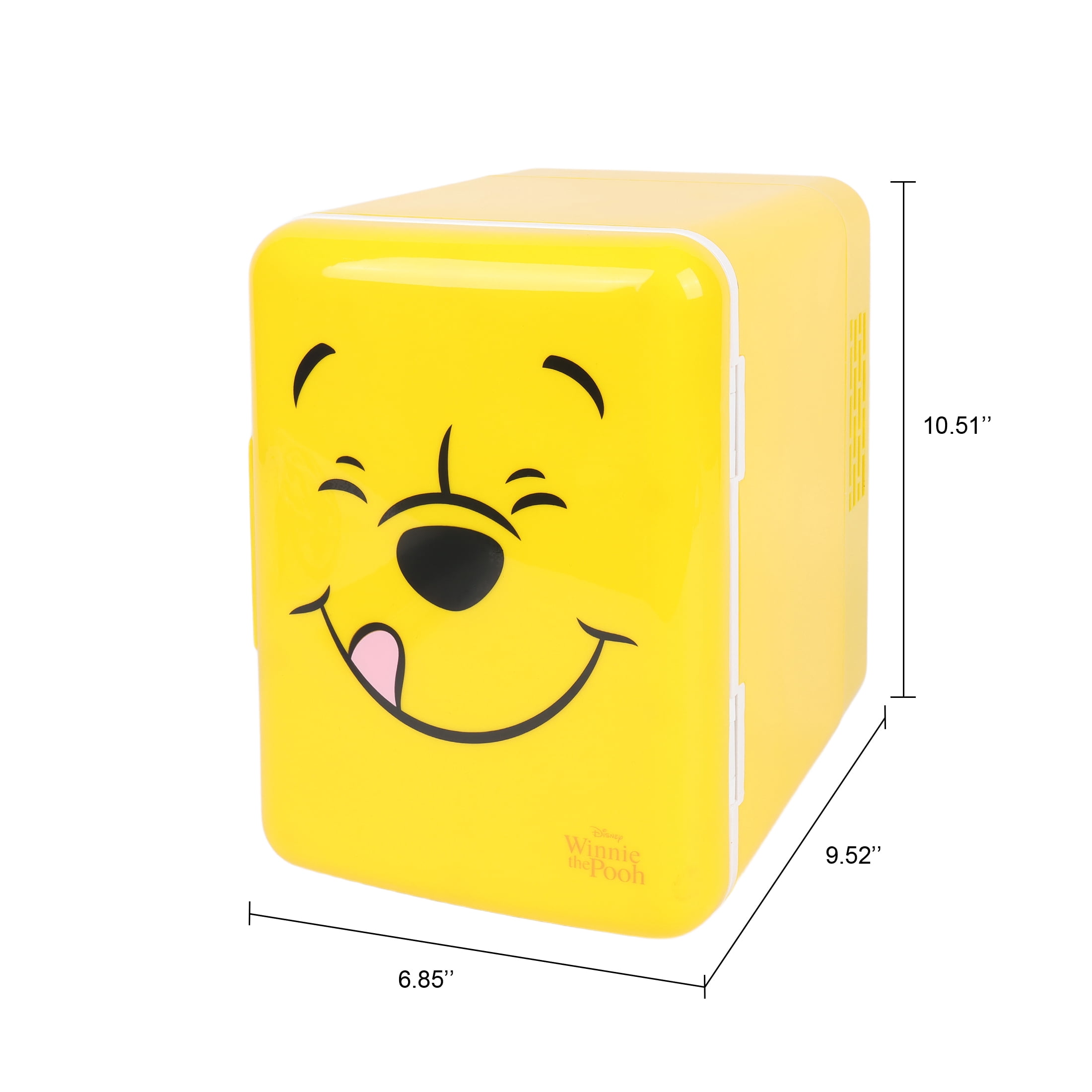 Winnie the Pooh 4L 6-Can Mini Fridge, Yellow