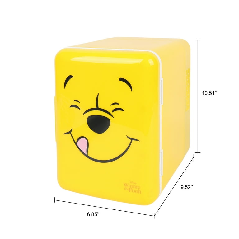 Winnie the Pooh 4L 6-Can Mini Fridge, Yellow - Walmart.com