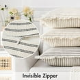 thumbnail image 3 of Pack of 2 Gray Pillow Covers 20x20 Inch Striped Farmhouse Couch Throw Pillow Covers with Fringe Chic Linen Decorative Cushion Covers for Sofa Living Room Bed Outdoor Home Decor, 3 of 18
