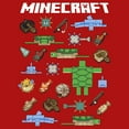thumbnail image 2 of Boy's Minecraft Fish and Mobs Graphic Tee Red Small, 2 of 4