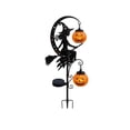 thumbnail image 2 of Solar Witch Garden Stake Light with Pumpkin LED Lanterns,Waterproof Metal Halloween Yard Decor for Outdoor Pathway Display Gift, 2 of 7