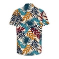 thumbnail image 4 of Xysaqa Mens Hawaiian Tropical Print Shirts Casual Short Sleeve Button-Down Shirt Summer Beach Shirts (S-5XL Big & Tall), 4 of 5