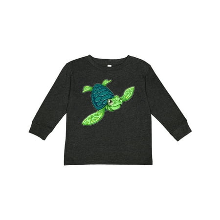 

Inktastic Sea Turtle with Swirls Gift Toddler Boy or Toddler Girl Long Sleeve T-Shirt