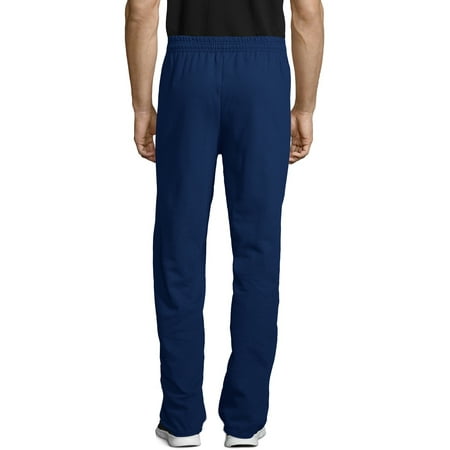 hanes men's ecosmart open leg fleece pant with pockets