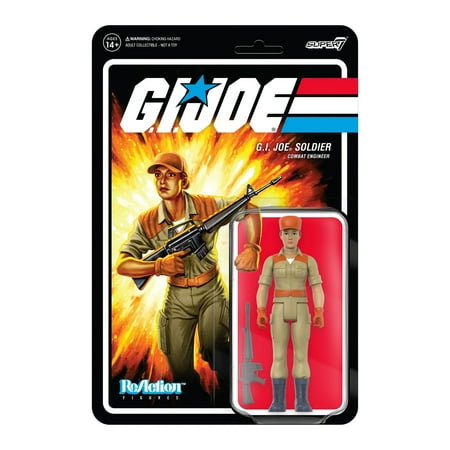 Super7 G.I. Joe Female Combat Engineer Bun Hair Tan ReAction Figure 3.75"