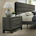thumbnail image 6 of Bedroom Set, 3-Piece Modern Wood King Bed & 2 Nightstands, Slate Gray | Gray | Wood, 6 of 7
