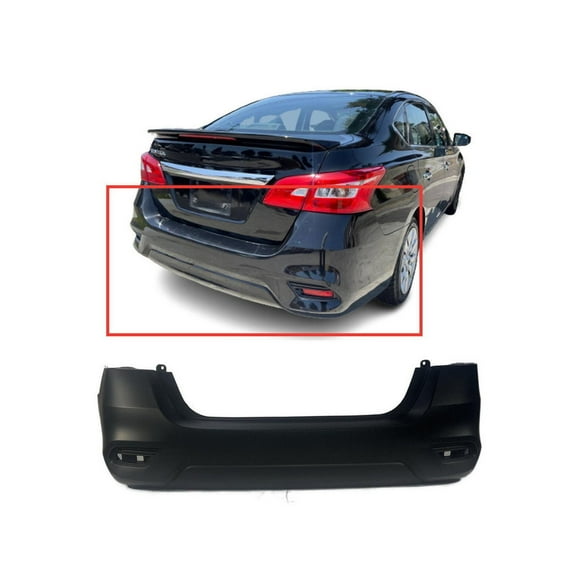 DCP Rear Bumper Cover for 2016-2018 Nissan Sentra S SL SV 850223YU0J NI1100312