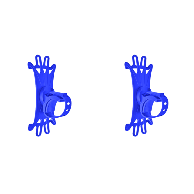 2 Uds Soporte para Bicicleta Silicona GPS Motocicleta Y () Azul