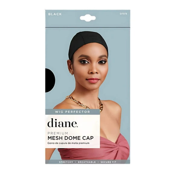 Diane Premium Mesh Dome Cap for Wigs - Black