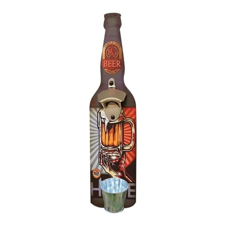

Set Ring Can Opener Useful Items for Seniors of The Month Cork Remover Wall Mounted | 11.42x7.48 Inches | Hangable Kitchen Bar With Caps Collector Catcher | Bottle Caps