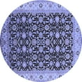 thumbnail image 1 of Ahgly Company Indoor Round Oriental Blue Industrial Area Rugs, 8' Round, 1 of 4