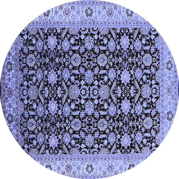 Ahgly Company Indoor Round Oriental Blue Industrial Area Rugs, 8' Round