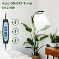 thumbnail image 5 of Grow Lights for Indoor Plants Full Spectrum, 80 LEDs 3 Colors Grow Light, 65in Plant Lights for Indoor Growing with 360°Gooseneck, 6/12/16H Timer, 5 Brightness, Height Adjustable, White Pair, 5 of 14