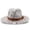 Grey, variant on Stylish Unisex Panama Straw Hat with Wide Brim and Adjustable Belt for Outdoor Beach and Casual Wear
