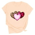thumbnail image 6 of YueHuiYing Vircreate Womens Short Sleeve Crew Neck T-Shirts Valentina's Day Spring Shirts Love Heart Raglan Tops, 6 of 7