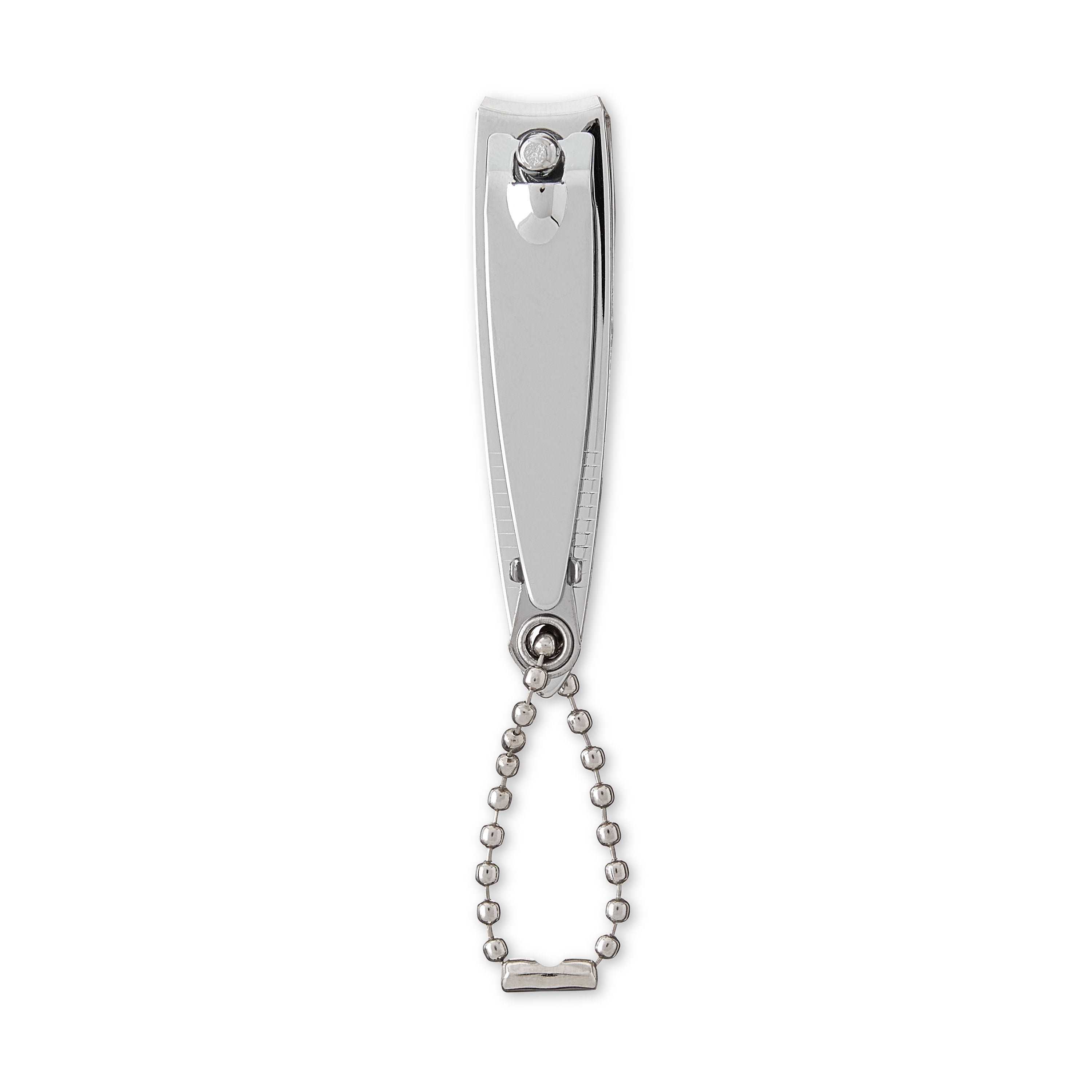 (6 pack) Equate Stainless Steel Curved Fingernail Clipper with File and Chain, 1 Count