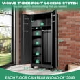 thumbnail image 3 of IKIMI 71" Rolling Metal Garage Storage Cabinet with Wheels, Adjustable Shelves and Hanging Rod, Black, 3 of 7