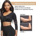 thumbnail image 3 of Womens Shapewear 3/4 Sleeve Arm Shaper Front Closure Compression Bra Post Surgery Posture Corrector Tank Top, 3 of 5