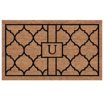 Calloway Mills Pantera Monogram Outdoor Doormat, Extra-thick 18" x 30" (Letter U)