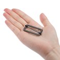 thumbnail image 4 of Deslizantes Hebillas, 6uds 35x15x2,2mm Metal Rectángulo Tri-deslizante Deslizamiento Hebilla Rodillo Pasador Hebilla Ajustador para Cinturón Bolso DIY Accesorios, Oscuro Gris, 4 of 5