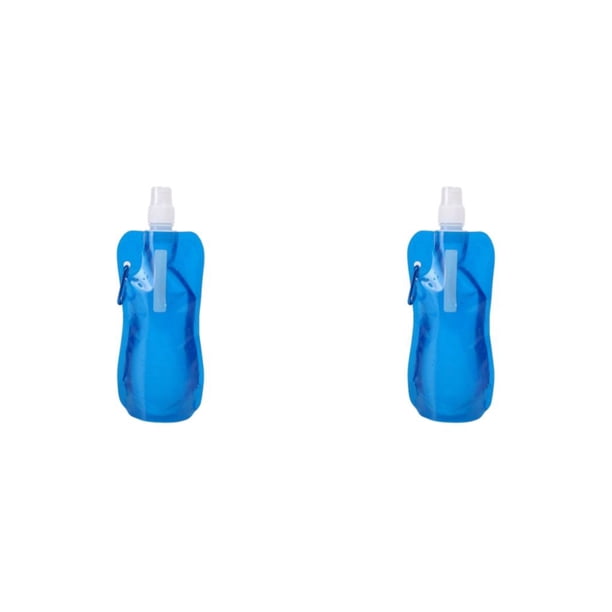Yuarrent Botellas de agua de materiales duraderos: socio de hidratación confiable Botella de agua plegable Botella de agua plegable Unique sky cielo azul 480ml 2piezas