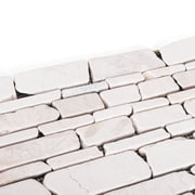 Stone Ten White Marble Tile - DIY Backsplash Tile - 10 Pack