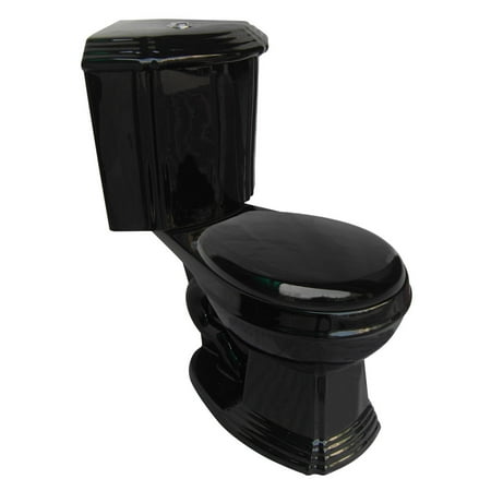- Black Ceramic Round Space Saving Corner Toilet | Renovators Supply