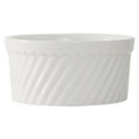 

Tuxton BEX-1204 Vitrified China Souffle Swirl Side Eggshell - 12 oz - 2 Dozen