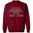 thumbnail image 2 of OXI Crewneck Sweatshirt - If You Can Read This,Basic Casual Sweatshirts for Men's and Women Fleece Sweatshirt Long Sleeve- Cardinal Red Small, 2 of 2