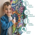thumbnail image 3 of Blackout Kids Curtains,Multicolor Ethnic Paisley and Floral Pattern Childrens Insulated Curtains Set Of 2,Bedroom Essentials,Toddler Room Decor 42x54in(106x137cm), 3 of 5