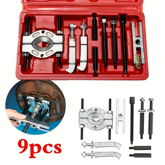 9-Piece Set Of Double Disc Bearing Puller Tools - Separator Gearbox, Wave Box, Code