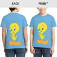 thumbnail image 3 of Cartoon Tweety Bird Teen T-Shirt Crewneck Short Sleeve Double-Sided Print Summer Tee Shirts Top For Youth Boys Girls Children X-Large, 3 of 7