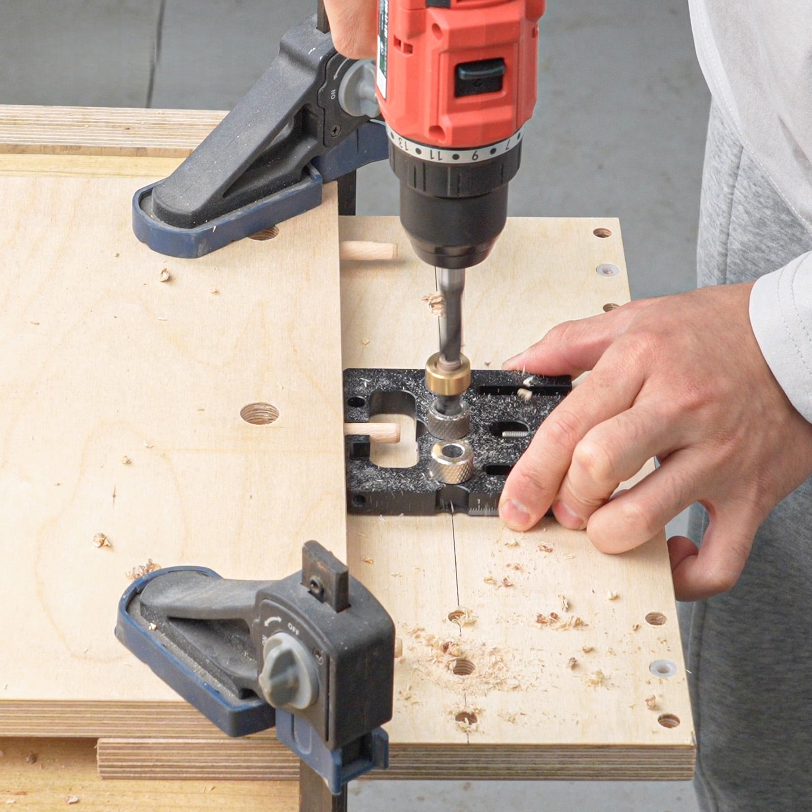 Multipurpose Hole Punching Doweling Jigs with Precisions Drilling for Connection Ideal for DIYer Enthusiasts