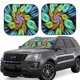 thumbnail image 1 of Balery Hippie Style Parasol para parabrisas de coche de 2 piezas | Parasol plegable para parabrisas delantero de coche para la mayoría de sedanes-Medium, 1 of 6